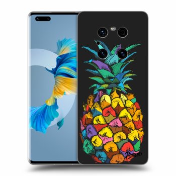 Picasee silikonowe czarne etui na Huawei Mate 40 Pro - Pineapple