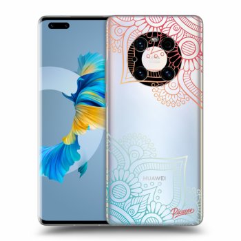 Picasee silikonowe przeźroczyste etui na Huawei Mate 40 Pro - Flowers pattern