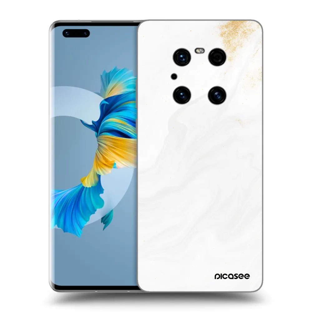 Picasee silikonowe czarne etui na Huawei Mate 40 Pro - White