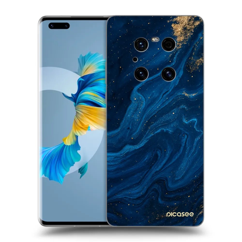 Picasee silikonowe czarne etui na Huawei Mate 40 Pro - Blue