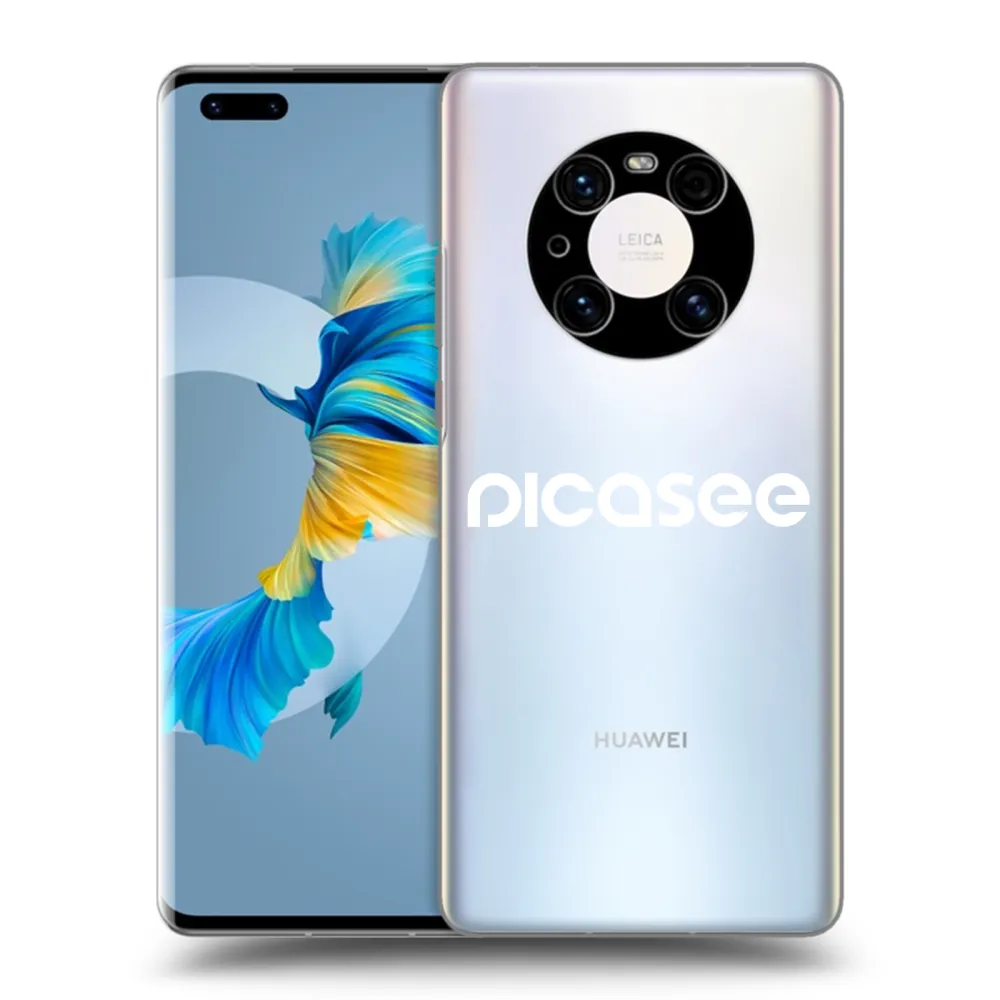 Picasee silikonowe przeźroczyste etui na Huawei Mate 40 Pro - Picasee - new logo - white