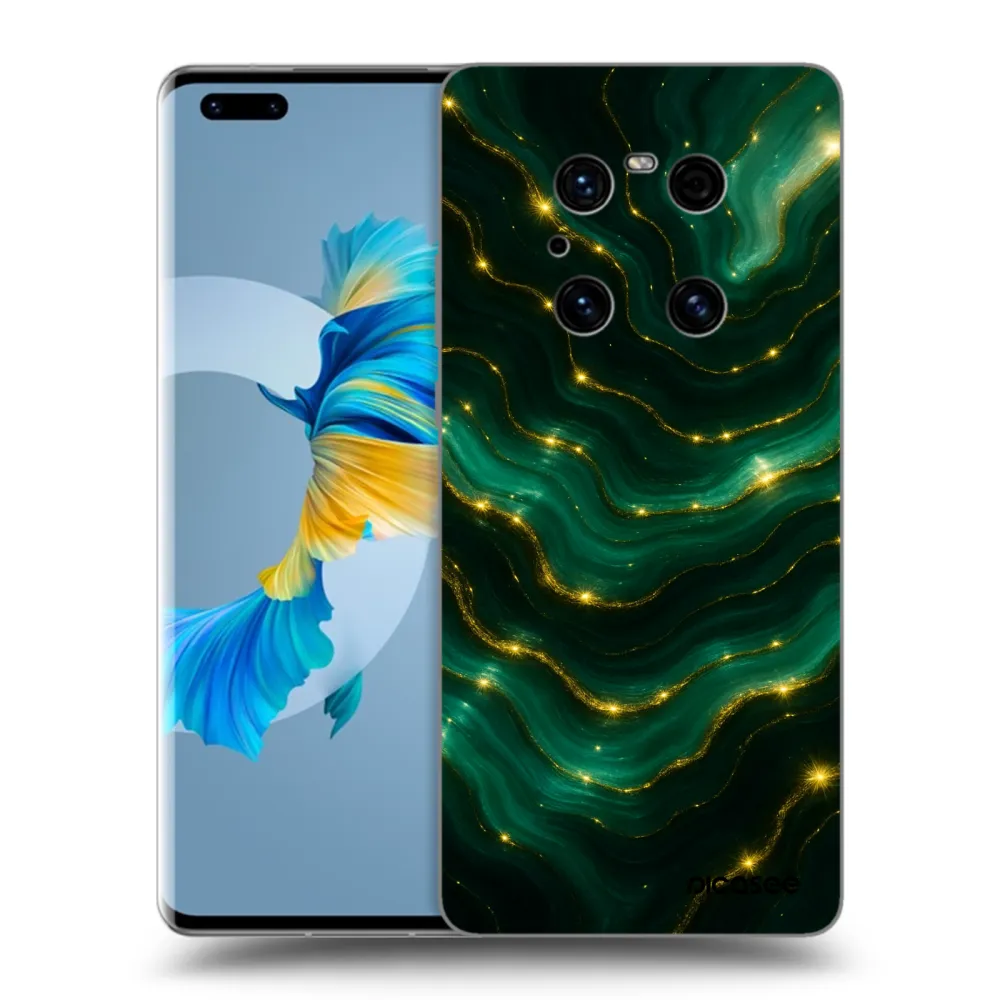 Picasee silikonowe czarne etui na Huawei Mate 40 Pro - Emerald