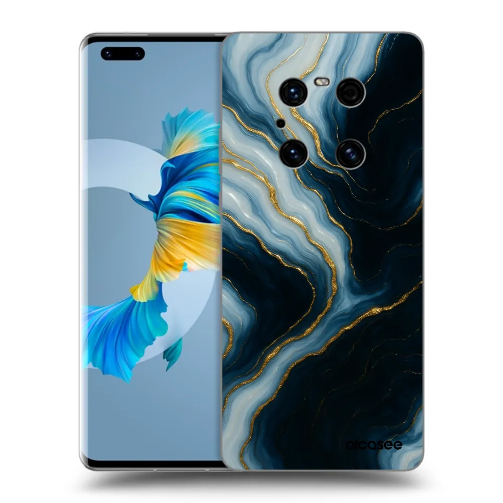 Picasee silikonowe czarne etui na Huawei Mate 40 Pro - Luna
