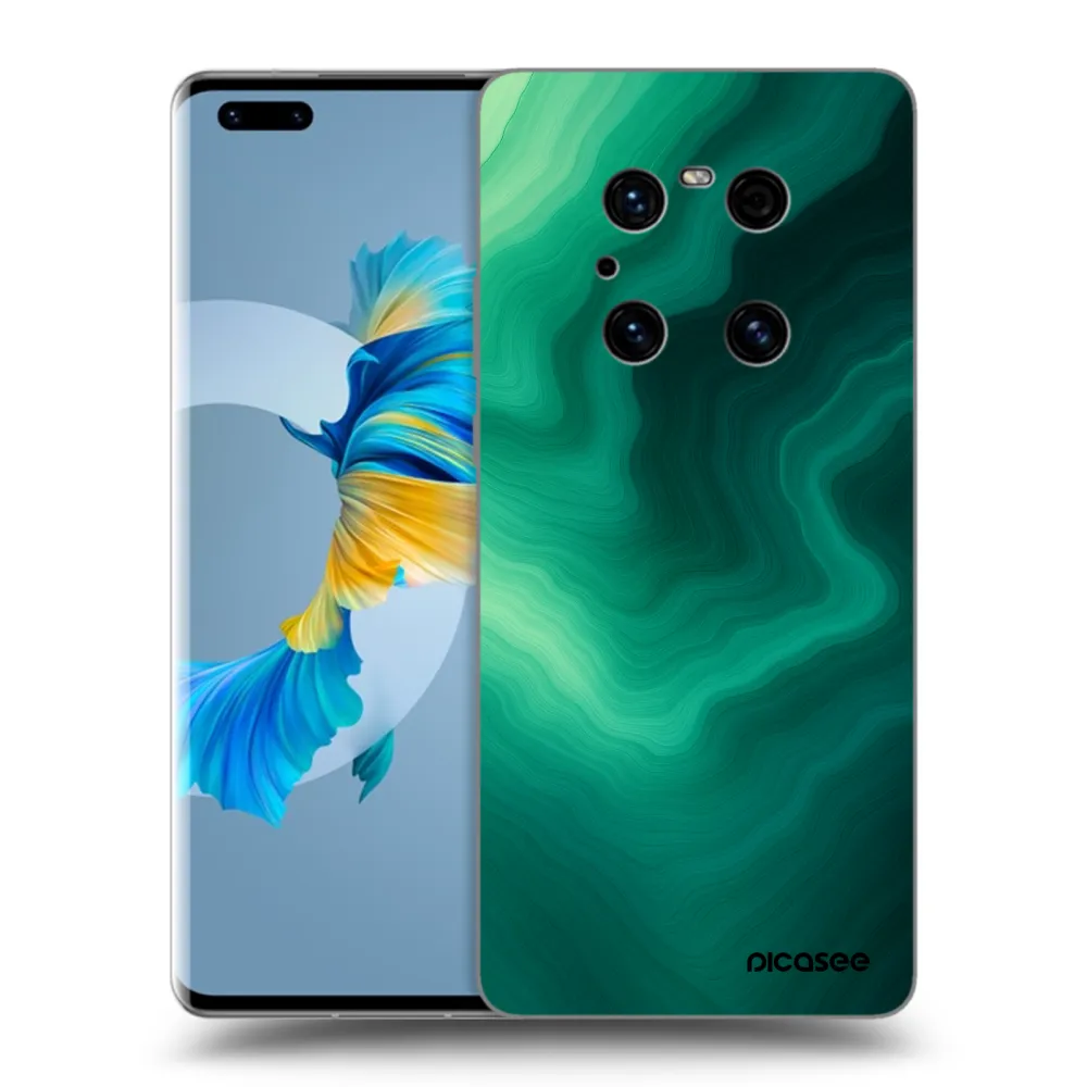 Picasee silikonowe czarne etui na Huawei Mate 40 Pro - Malachite