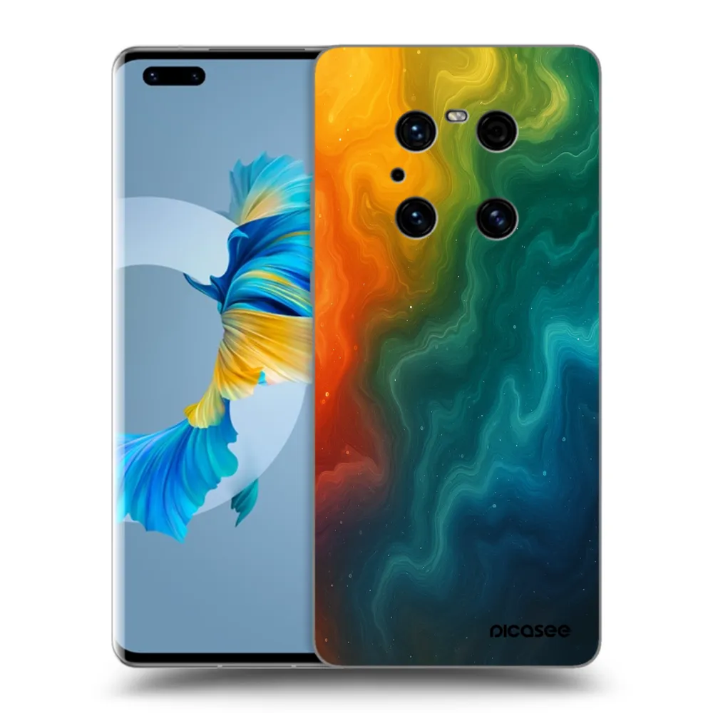 Picasee silikonowe czarne etui na Huawei Mate 40 Pro - Solar