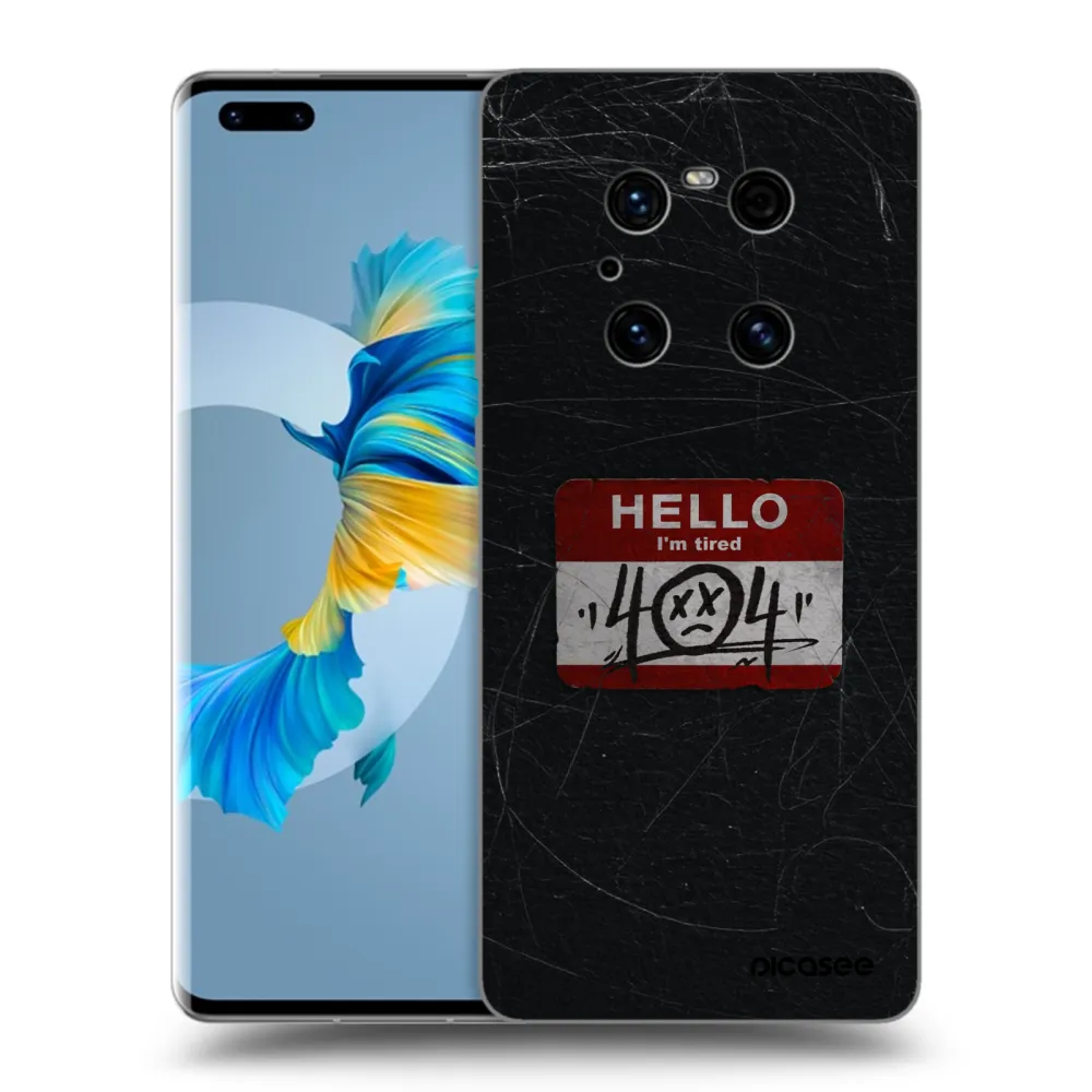 Picasee silikonowe czarne etui na Huawei Mate 40 Pro - HELLO 404