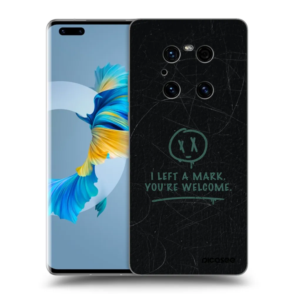 Picasee silikonowe czarne etui na Huawei Mate 40 Pro - LEFT A MARK