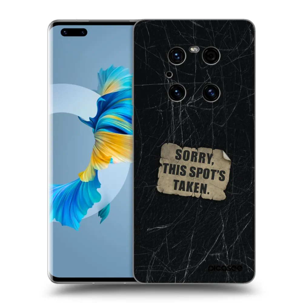 Picasee silikonowe czarne etui na Huawei Mate 40 Pro - SORRY