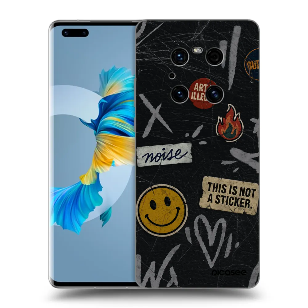 Picasee silikonowe czarne etui na Huawei Mate 40 Pro - STICKERS x TAGS