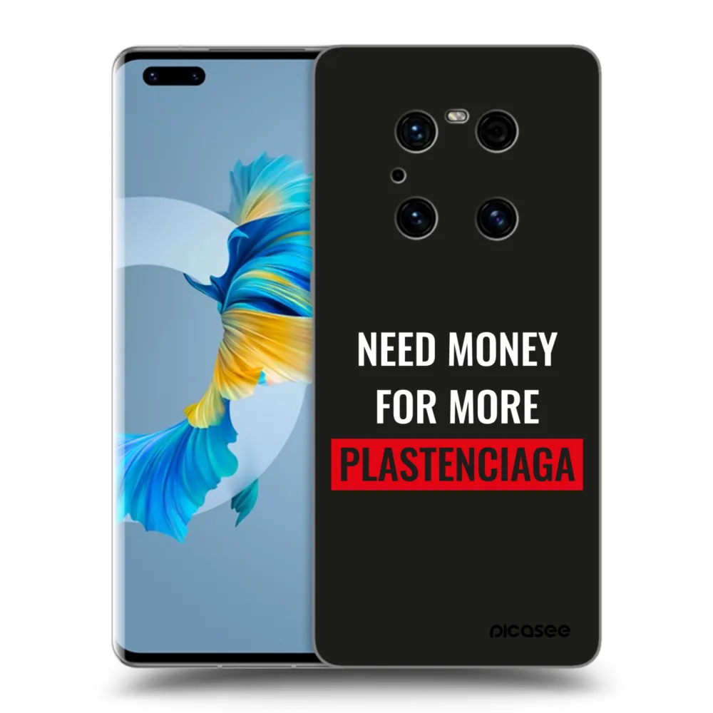 Picasee silikonowe czarne etui na Huawei Mate 40 Pro - More PLASTENCIAGA