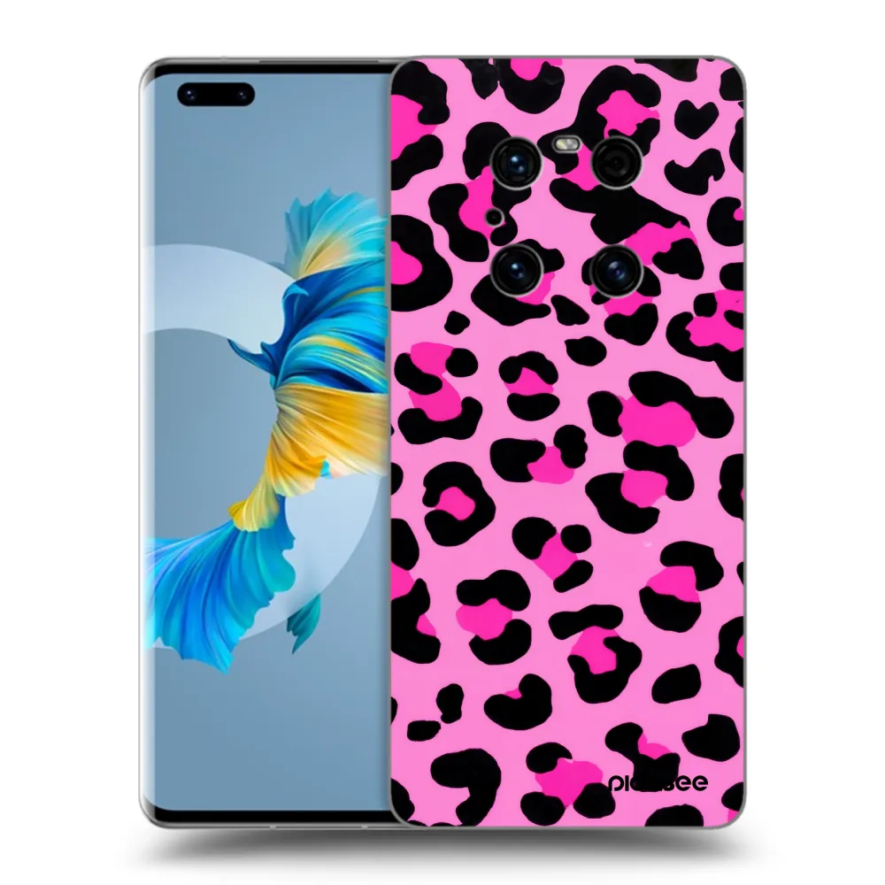 Picasee silikonowe czarne etui na Huawei Mate 40 Pro - Pink Tiger