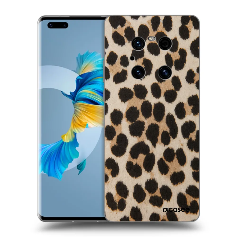 Picasee silikonowe czarne etui na Huawei Mate 40 Pro - Brown Tiger