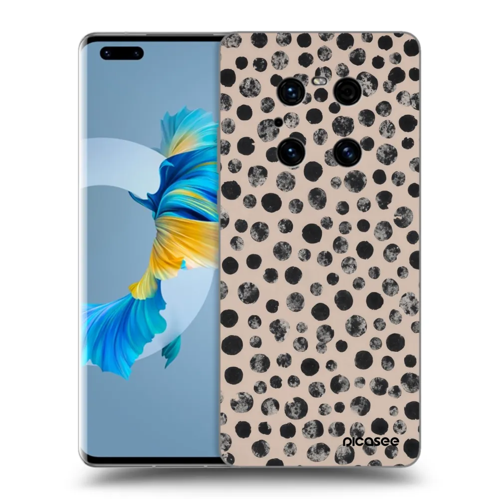 Picasee silikonowe czarne etui na Huawei Mate 40 Pro - Dots
