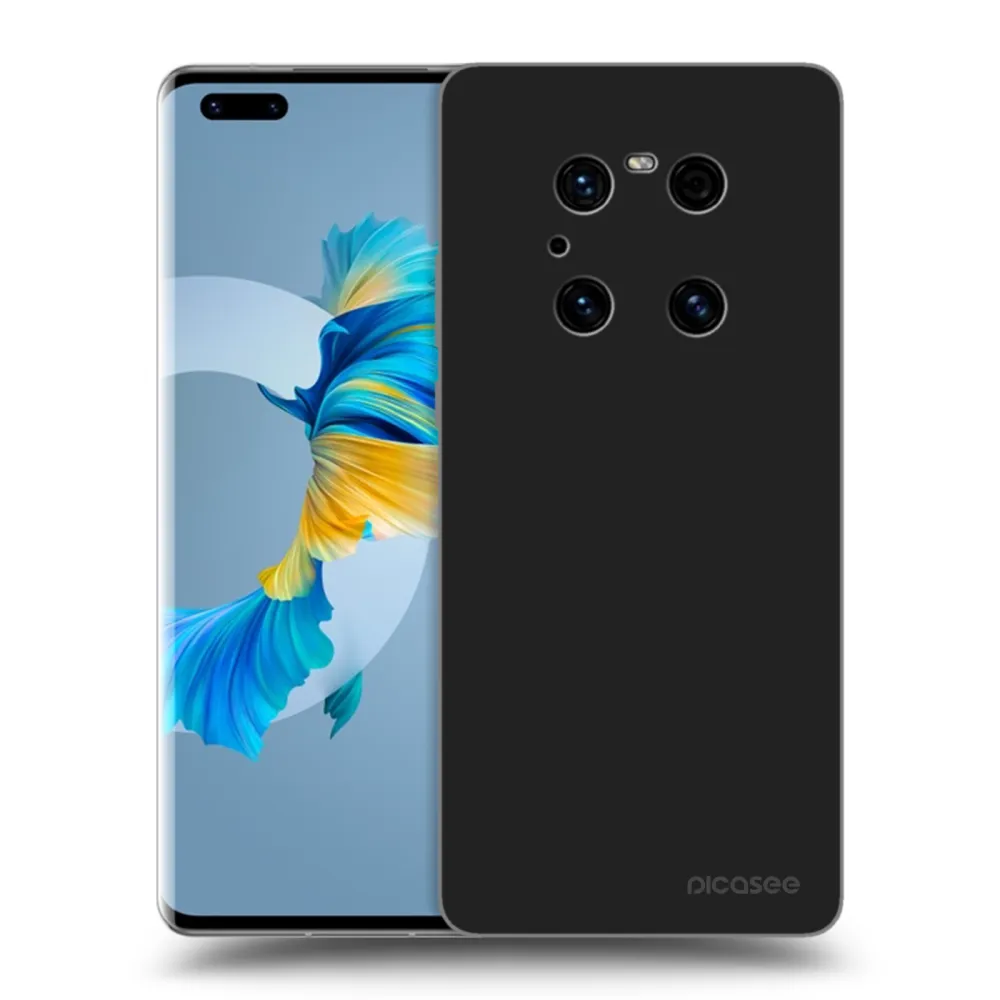 Picasee silikonowe czarne etui na Huawei Mate 40 Pro - Clear
