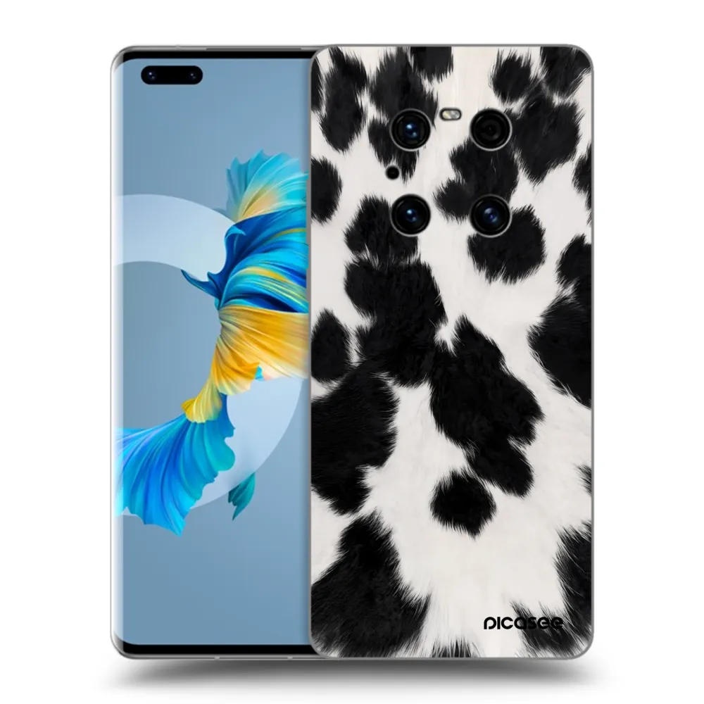Picasee silikonowe czarne etui na Huawei Mate 40 Pro - Black Moo