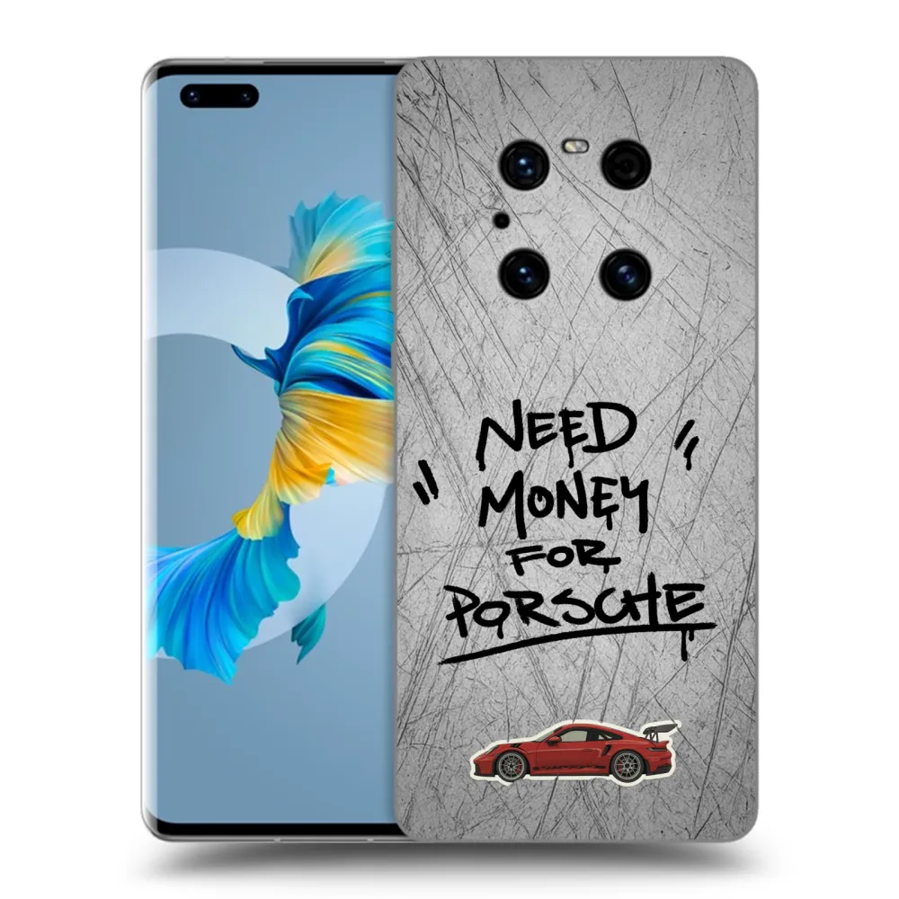 Picasee silikonowe czarne etui na Huawei Mate 40 Pro - Grey Drift