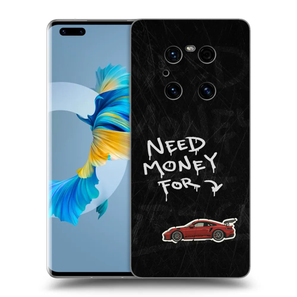 Picasee silikonowe czarne etui na Huawei Mate 40 Pro - Track Mode