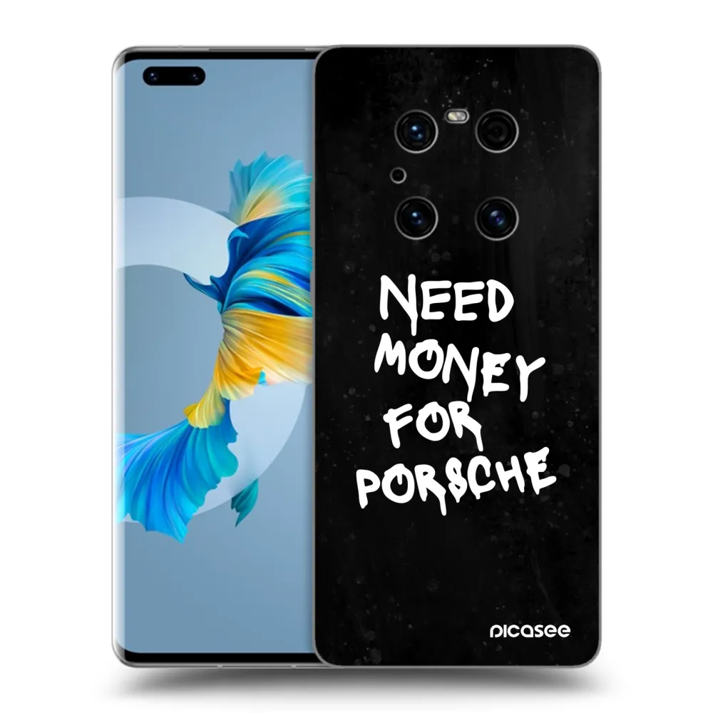 Picasee silikonowe czarne etui na Huawei Mate 40 Pro - Black Dollar