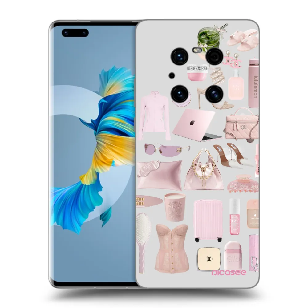 Picasee silikonowe czarne etui na Huawei Mate 40 Pro - Glam Babe