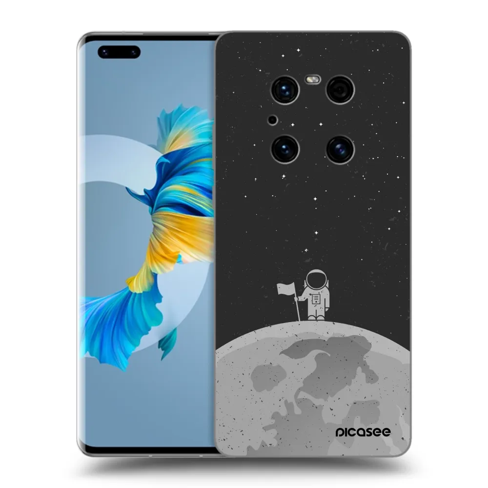 Picasee silikonowe czarne etui na Huawei Mate 40 Pro - Astronaut