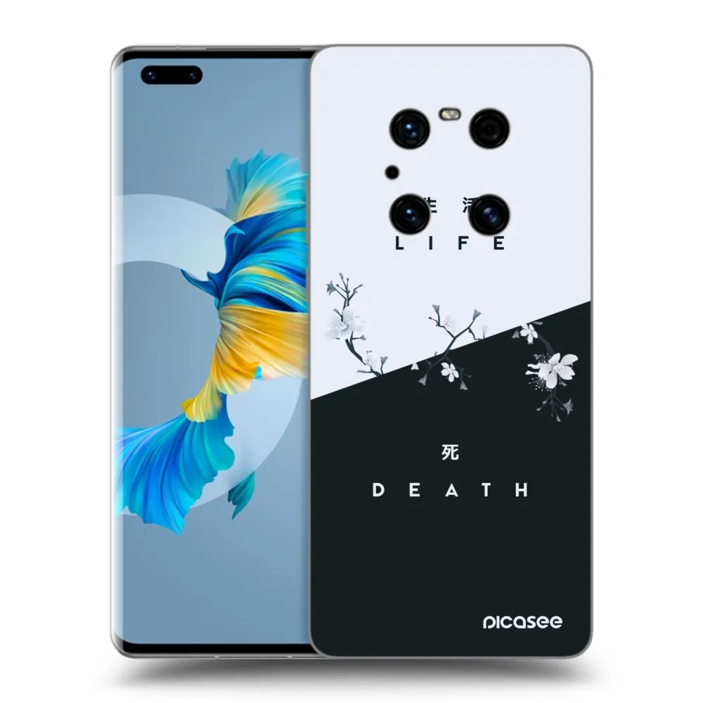 Picasee silikonowe czarne etui na Huawei Mate 40 Pro - Life - Death