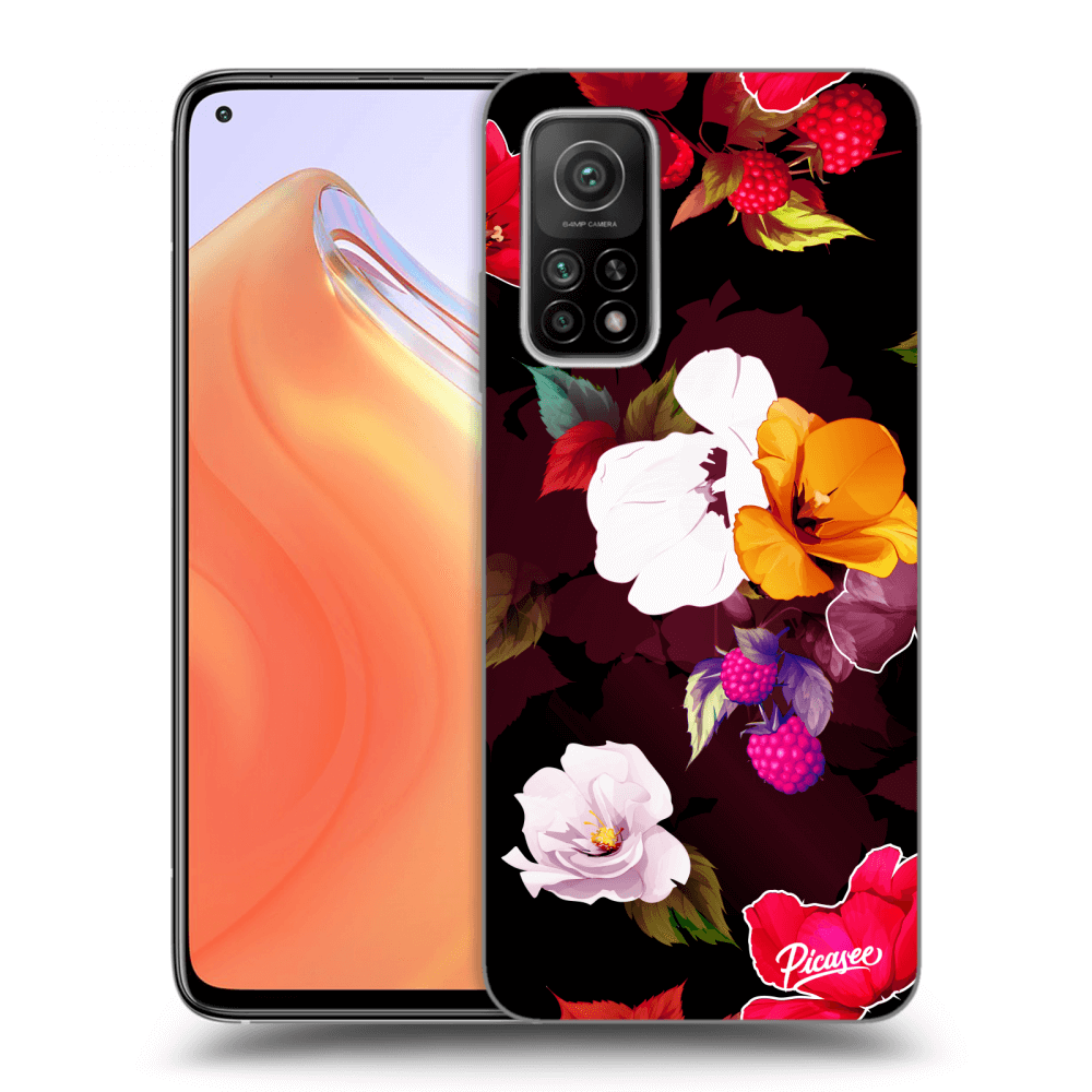 Picasee silikonowe przeźroczyste etui na Xiaomi Mi 10T - Flowers and Berries