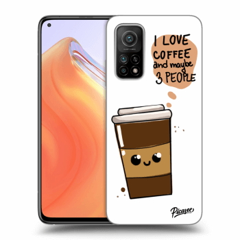 Picasee silikonowe czarne etui na Xiaomi Mi 10T - Cute coffee