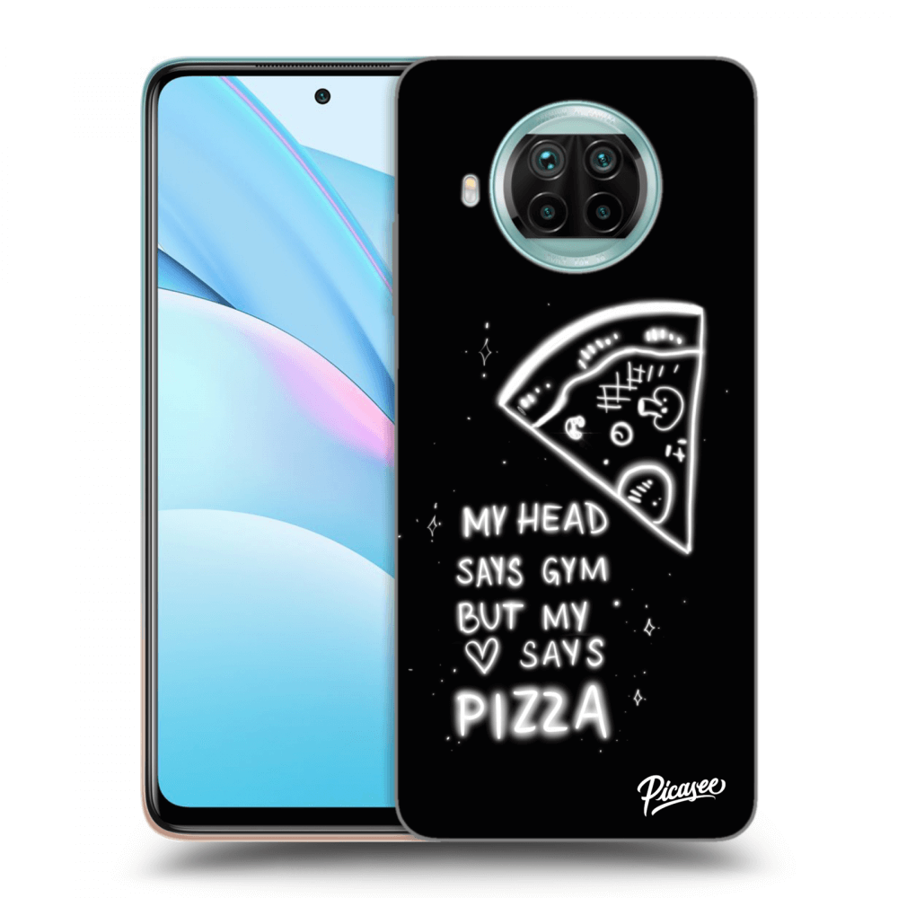 Picasee silikonowe czarne etui na Xiaomi Mi 10T Lite - Pizza
