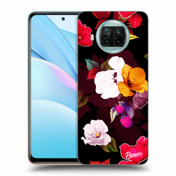 Picasee silikonowe czarne etui na Xiaomi Mi 10T Lite - Flowers and Berries