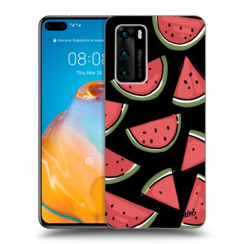 Picasee silikonowe czarne etui na Huawei P40 - Melone