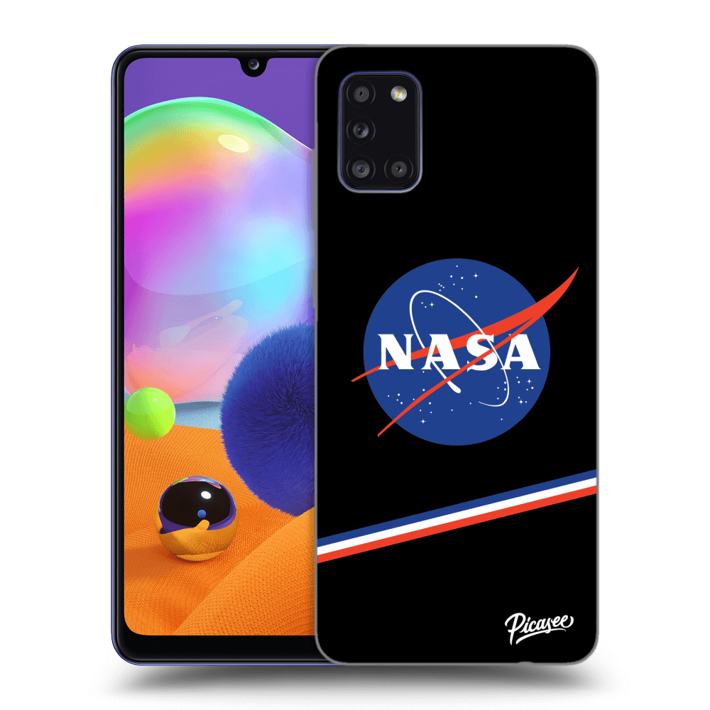 Picasee silikonowe czarne etui na Samsung Galaxy A31 A315F - NASA Original