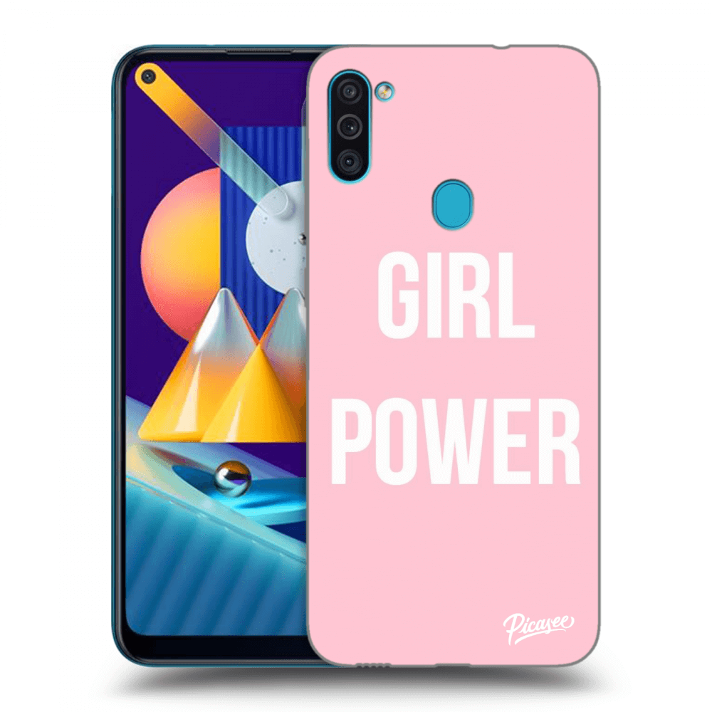 Picasee silikonowe przeźroczyste etui na Samsung Galaxy M11 - Girl power