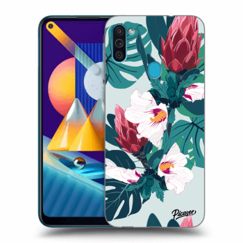 Picasee silikonowe przeźroczyste etui na Samsung Galaxy M11 - Rhododendron