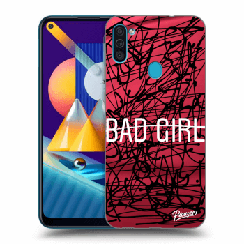 Picasee silikonowe czarne etui na Samsung Galaxy M11 - Bad girl