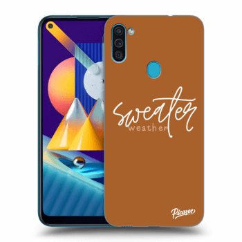 Picasee silikonowe przeźroczyste etui na Samsung Galaxy M11 - Sweater weather