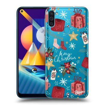 Picasee silikonowe przeźroczyste etui na Samsung Galaxy M11 - Christmas