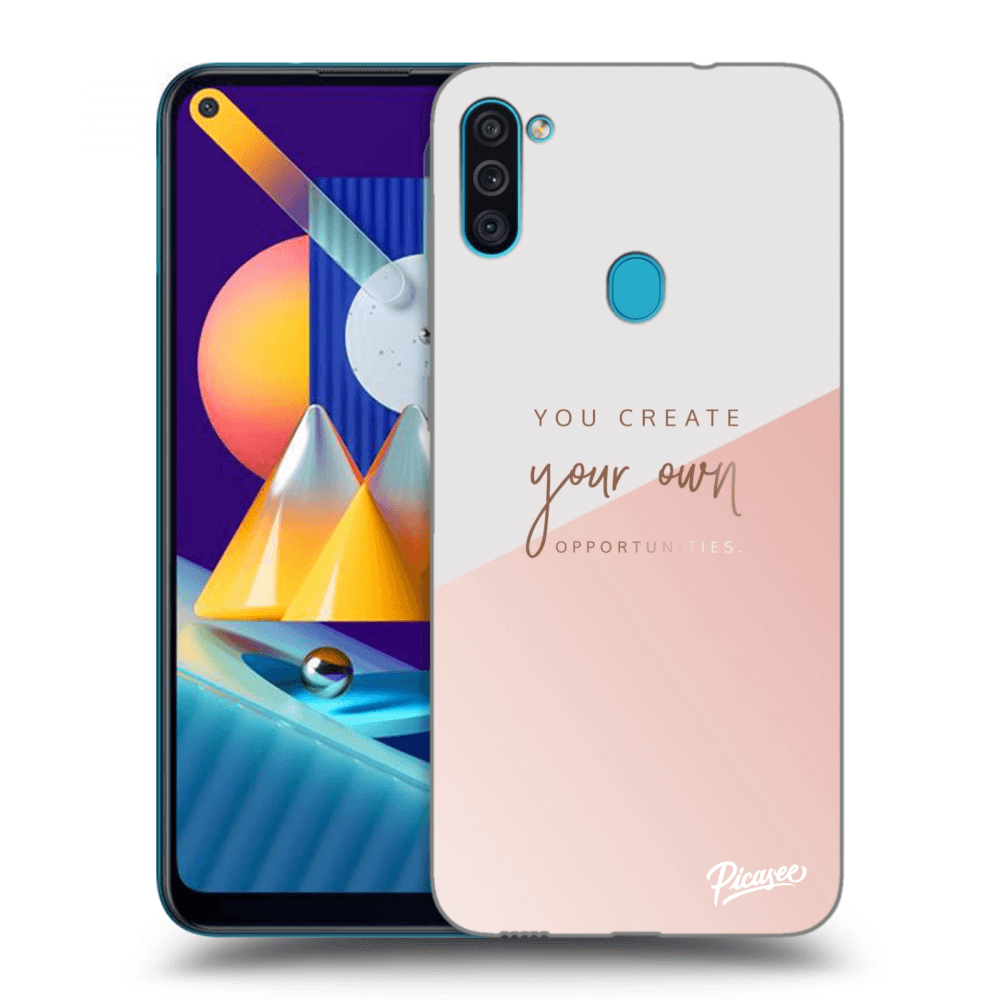 Picasee silikonowe czarne etui na Samsung Galaxy M11 - You create your own opportunities