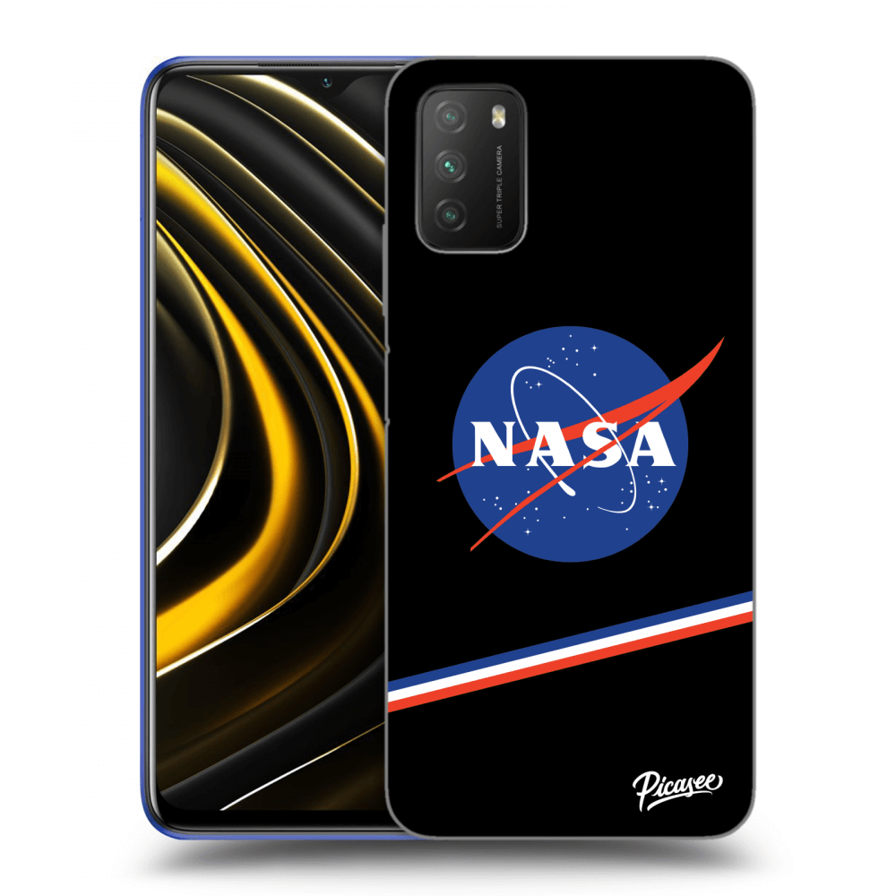 Picasee silikonowe czarne etui na Xiaomi Poco M3 - NASA Original