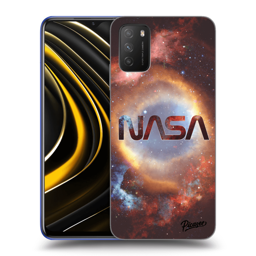 Picasee silikonowe czarne etui na Xiaomi Poco M3 - Nebula