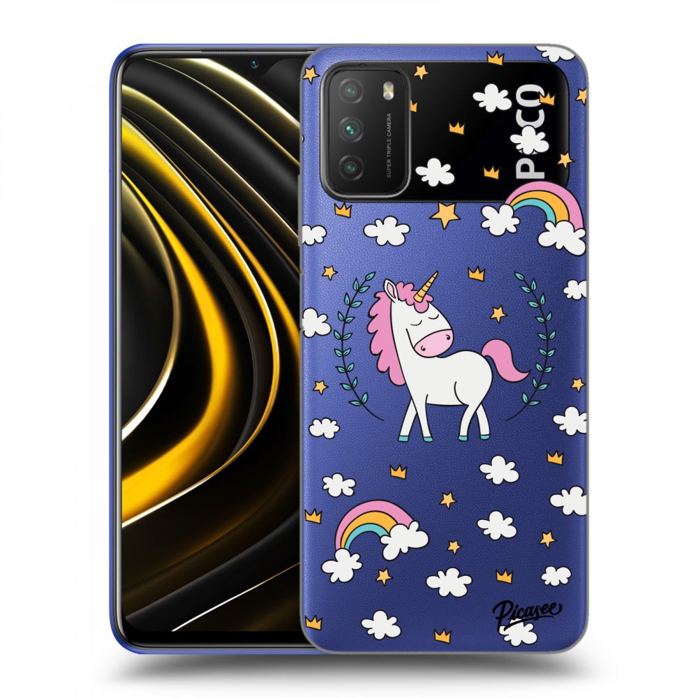Picasee silikonowe przeźroczyste etui na Xiaomi Poco M3 - Unicorn star heaven