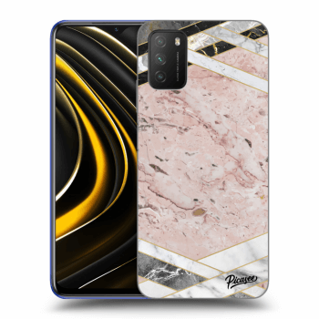 Etui na Xiaomi Poco M3 - Pink geometry