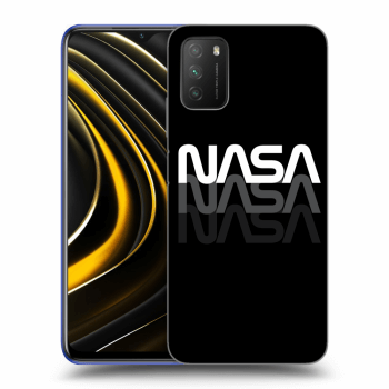 Picasee silikonowe czarne etui na Xiaomi Poco M3 - NASA Triple