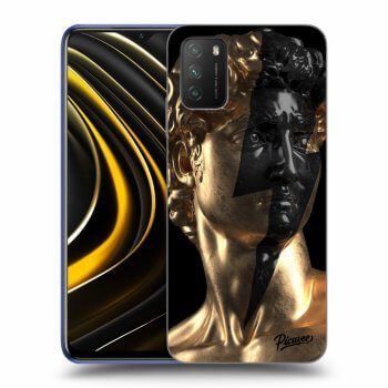 Picasee silikonowe czarne etui na Xiaomi Poco M3 - Wildfire - Gold