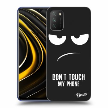 Picasee silikonowe czarne etui na Xiaomi Poco M3 - Don't Touch My Phone