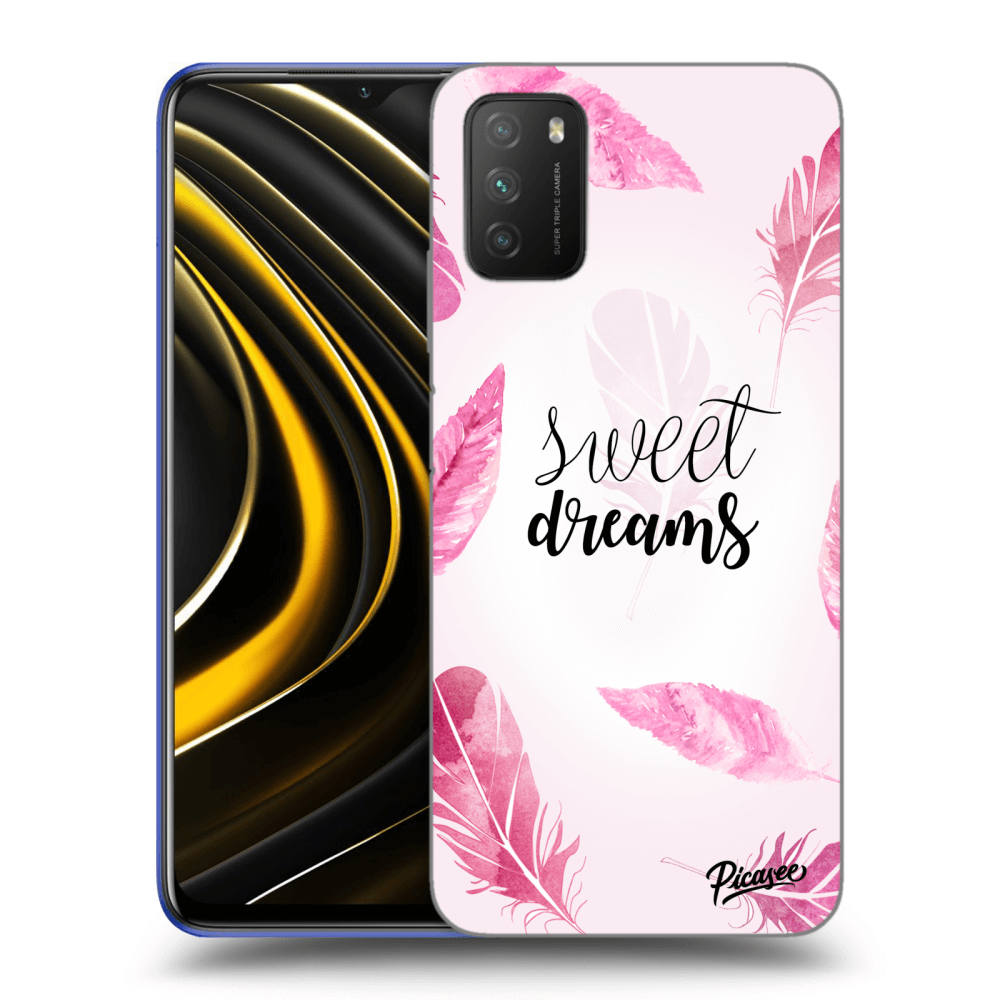 Picasee silikonowe czarne etui na Xiaomi Poco M3 - Sweet dreams