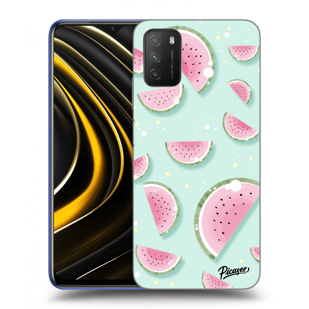 Picasee silikonowe czarne etui na Xiaomi Poco M3 - Watermelon 2
