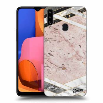 Etui na Samsung Galaxy A20s - Pink geometry