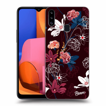 Picasee silikonowe przeźroczyste etui na Samsung Galaxy A20s - Dark Meadow