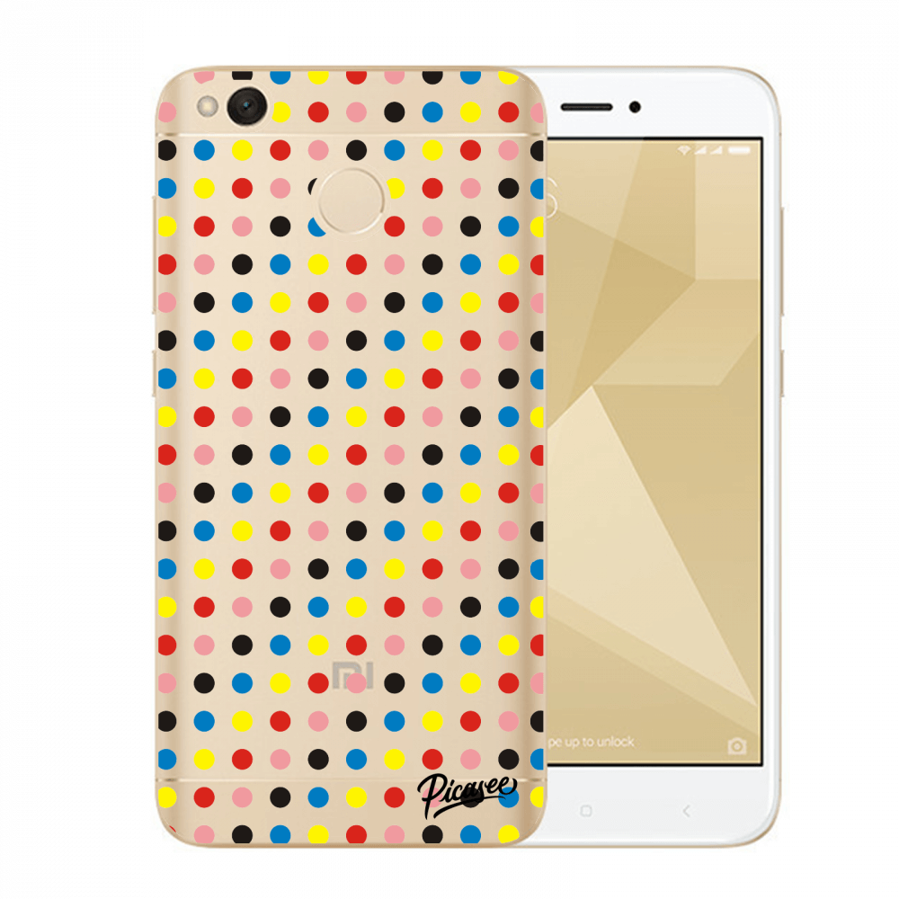 Picasee plastikowe przezroczyste etui do Xiaomi Redmi 4X Global - Colorful dots