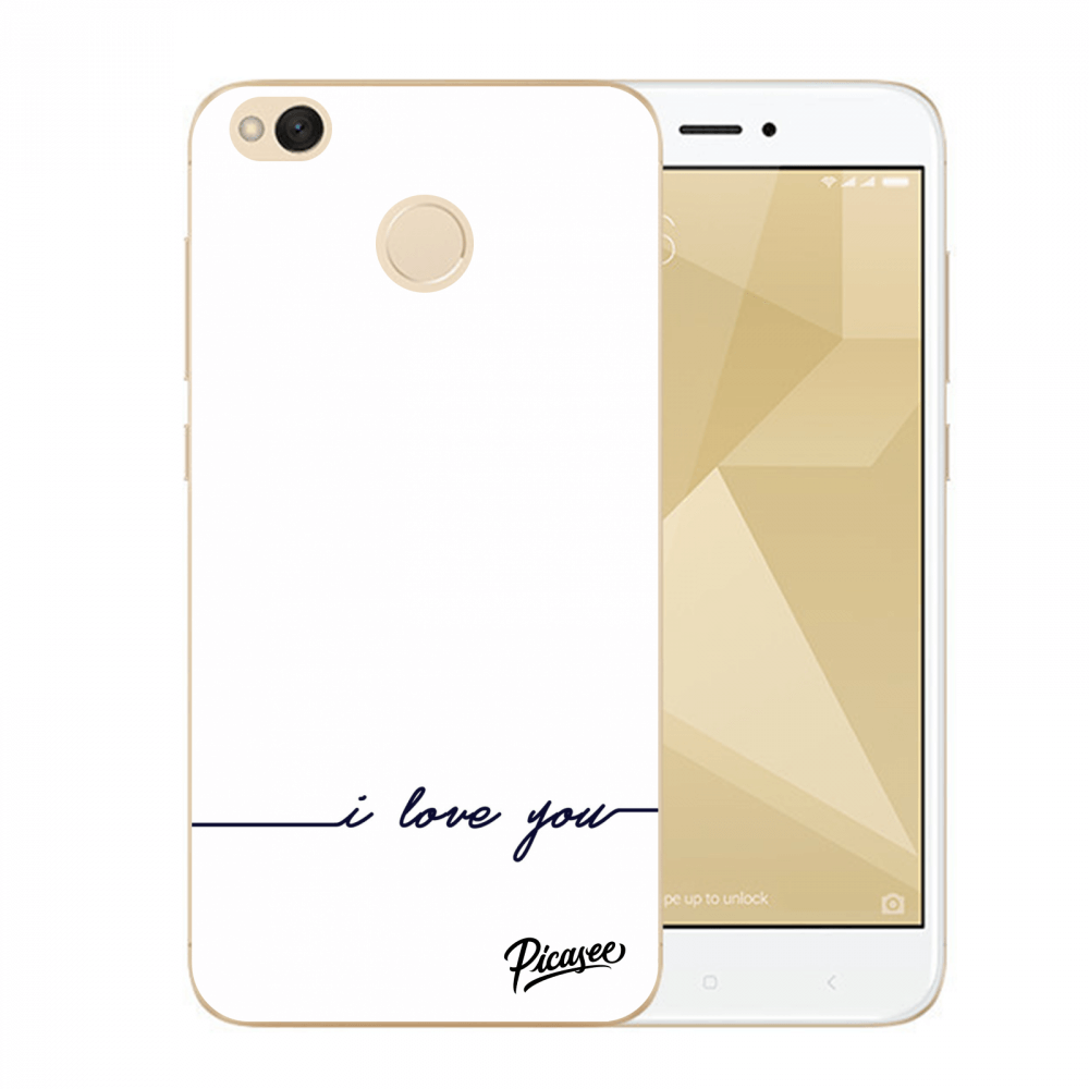 Picasee plastikowe przezroczyste etui do Xiaomi Redmi 4X Global - I love you